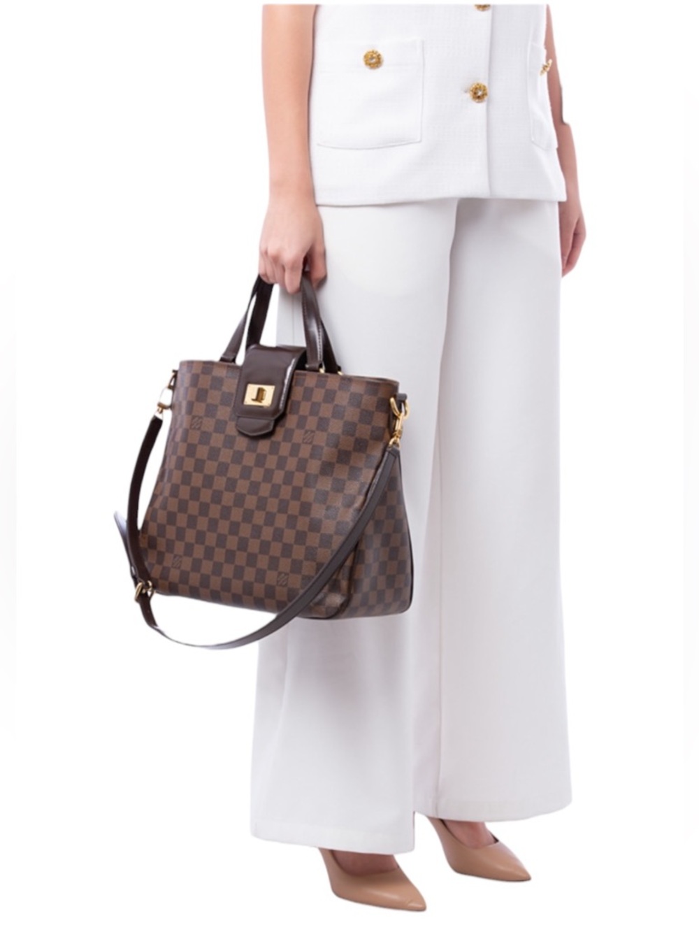 Louis Vuitton Damier Ebene Cabas Rosebery - Picture 14 of 14